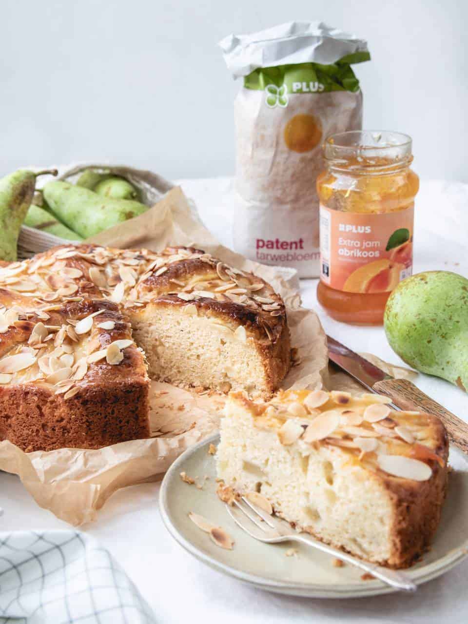 Perencake met abrikozenjam