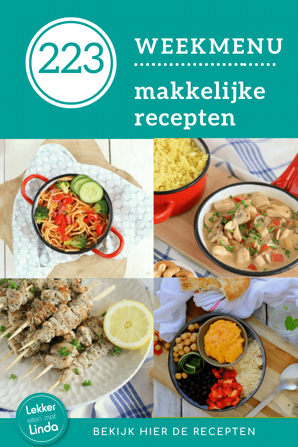 Weekmenu recepten inspiratie voor het avondeten