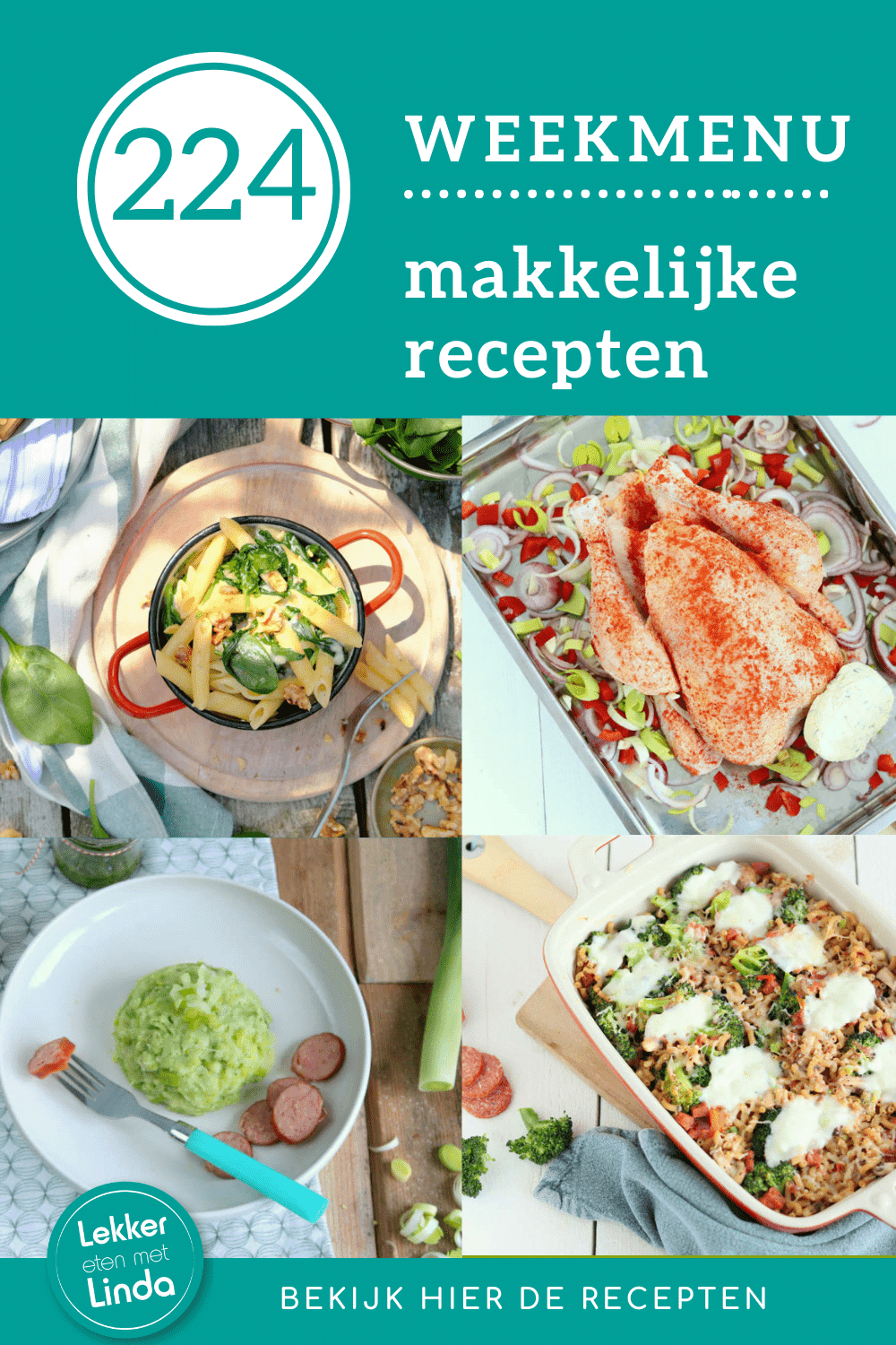 Weekmenu recepten voor het avondeten