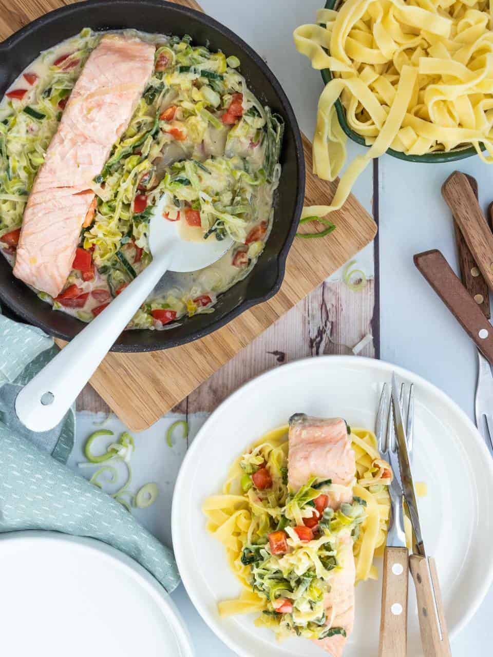 Pasta met romige saus