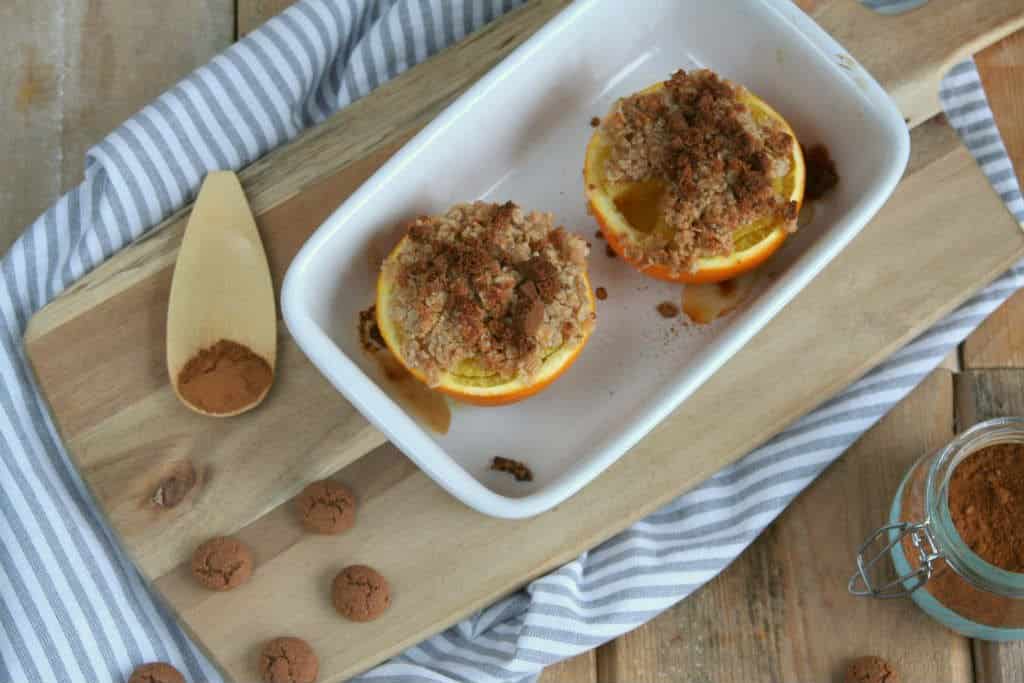 Sinterklaas toetje speculaas crumble met sinaasappel