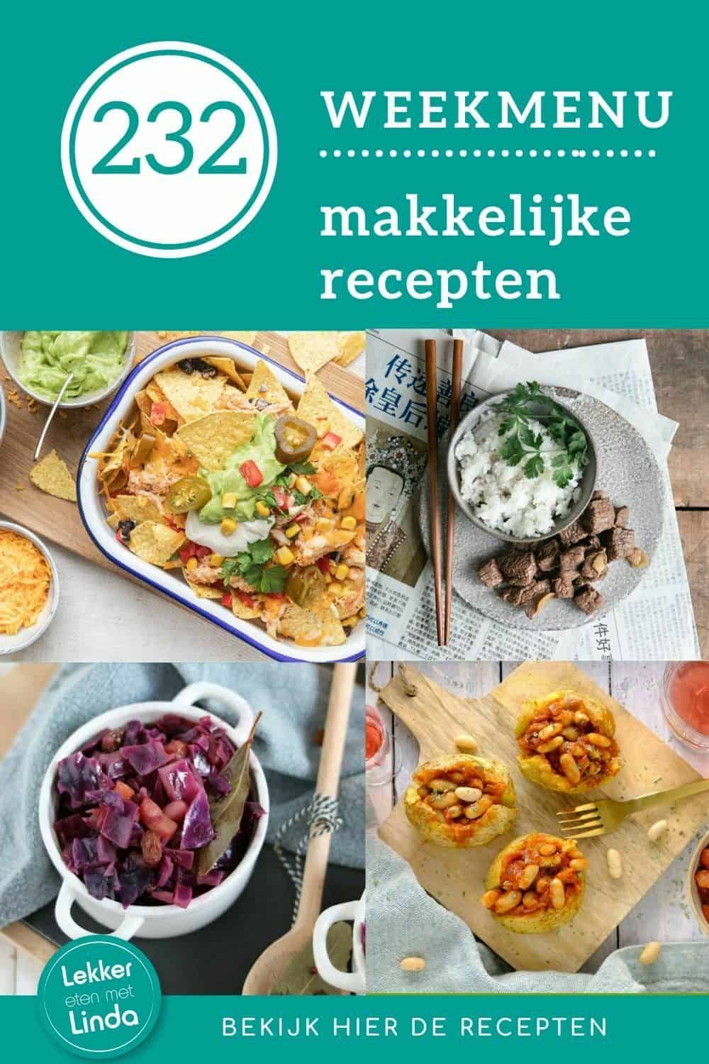 Wat eten we vandaag weekmenu recepten voor het avondeten