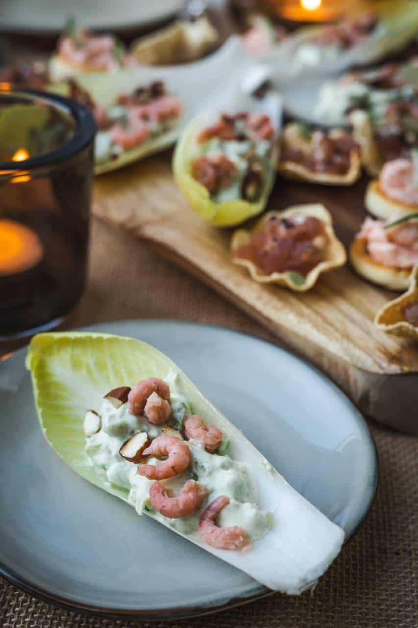 Vishapje, garnalencocktail met witlof