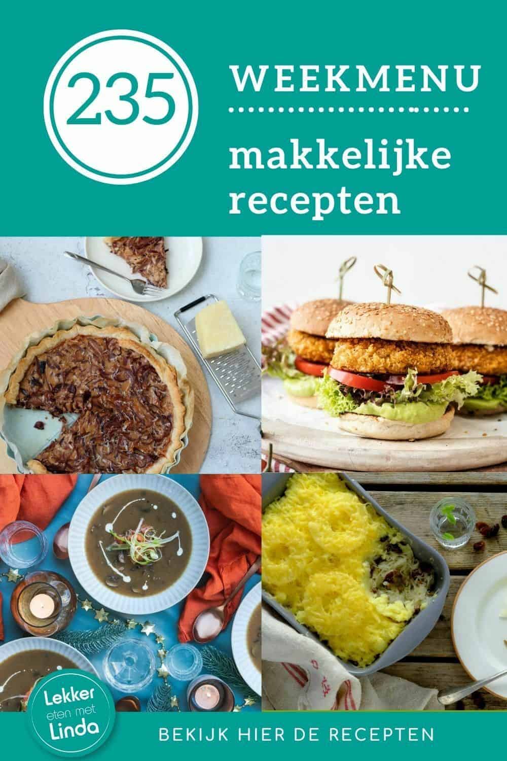 Weekmenu recepten. Wat eten we vandaag?