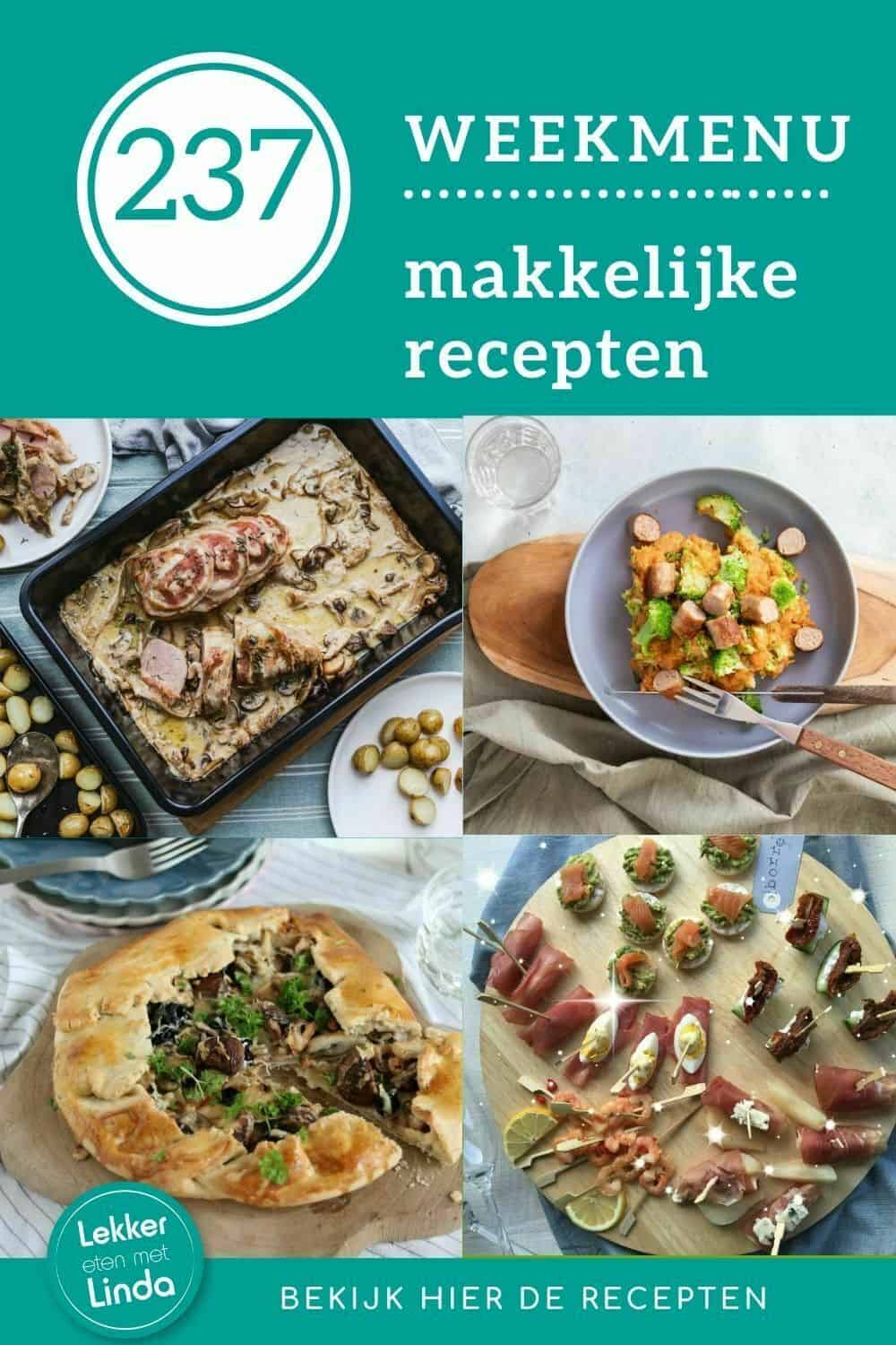 Weekmenu recepten, wat eten we vandaag?