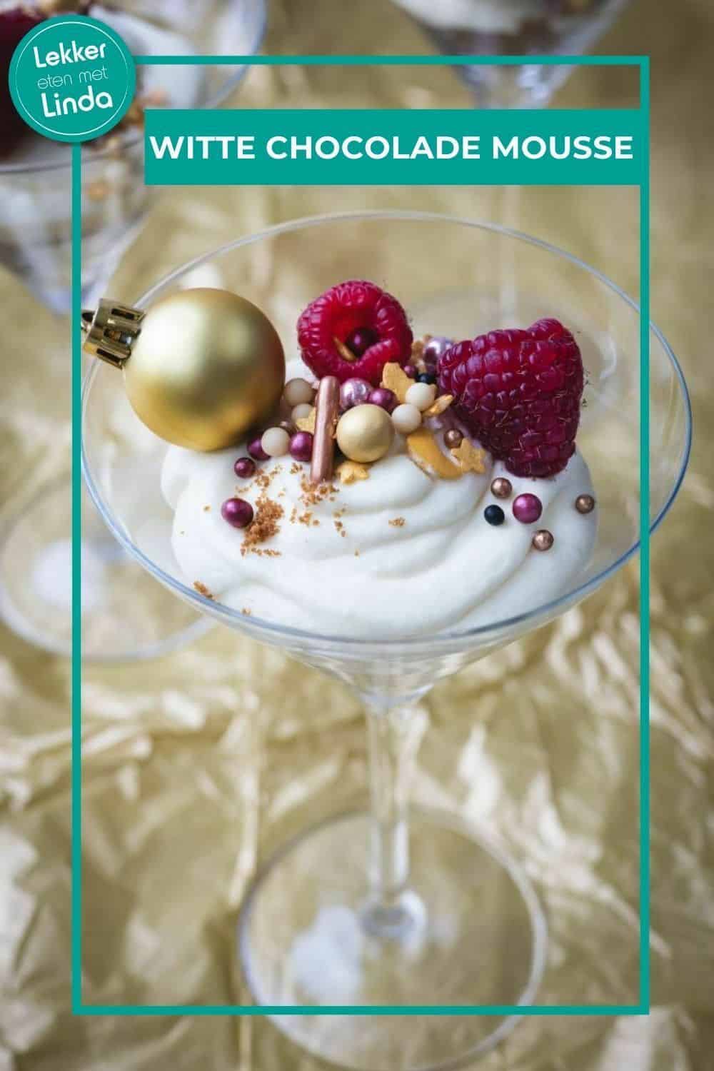 Mousse recepten met witte chocolade en bastogne koek