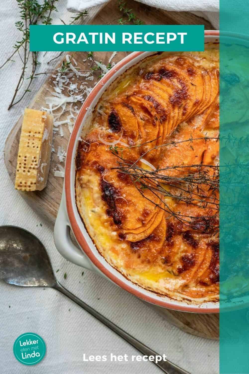 Zoete aardappel gratin, aardappel bijgerecht