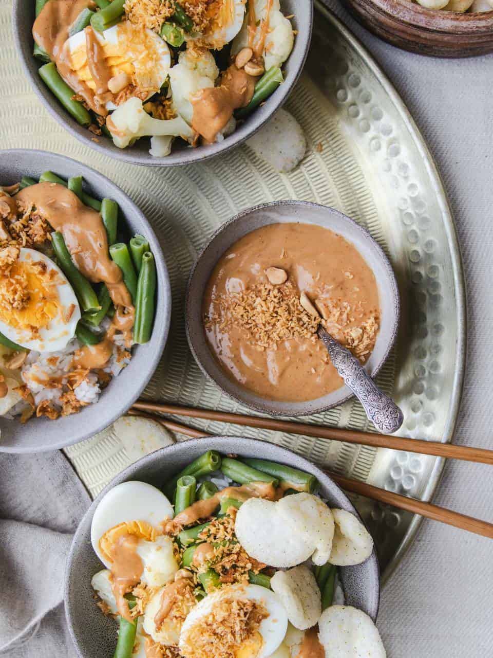 Stoomoven recept: gado gado bowl