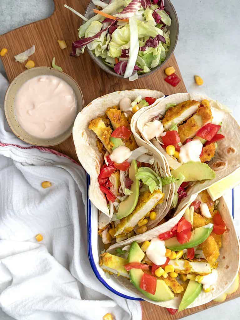Krokante kip wrap