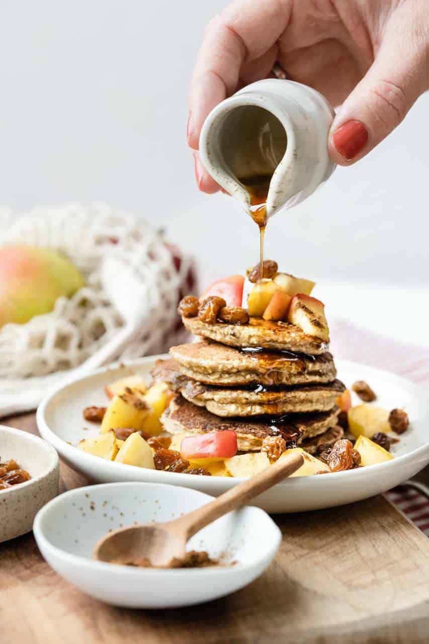 Havermout pannenkoek met appeltaart smaken