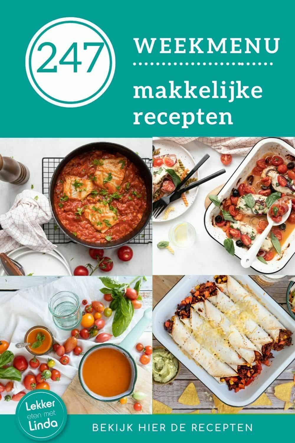 Weekmenu gezonde recepten