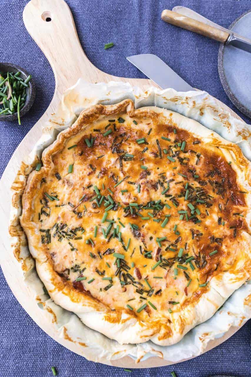 Zalm quiche voorgerecht of brunchrecept