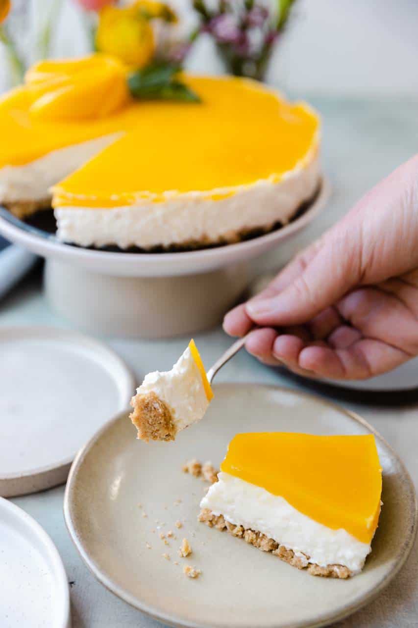 Mango kwarktaart