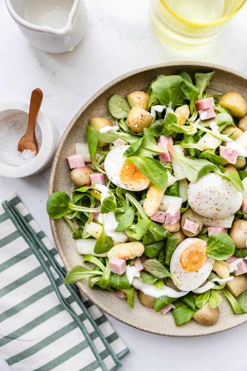 Aspergesalade met krieltjes