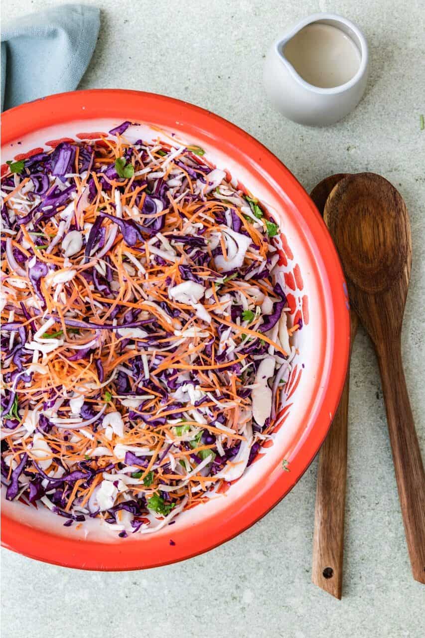 Coleslaw koolsla maken