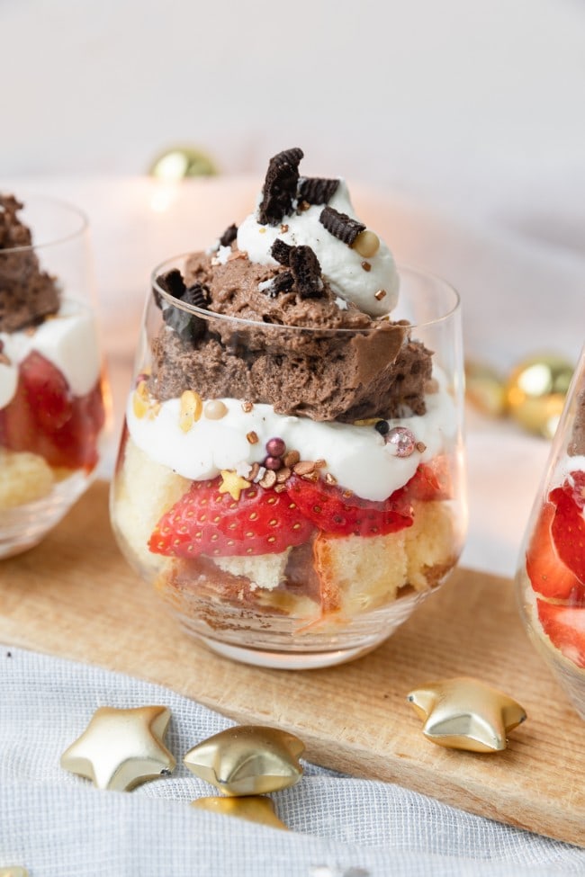 Snelle trifle in een glaasje