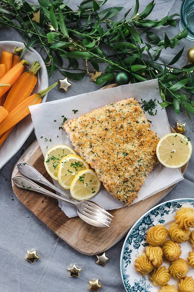 Zalm met Italiaanse kruidenkorst 