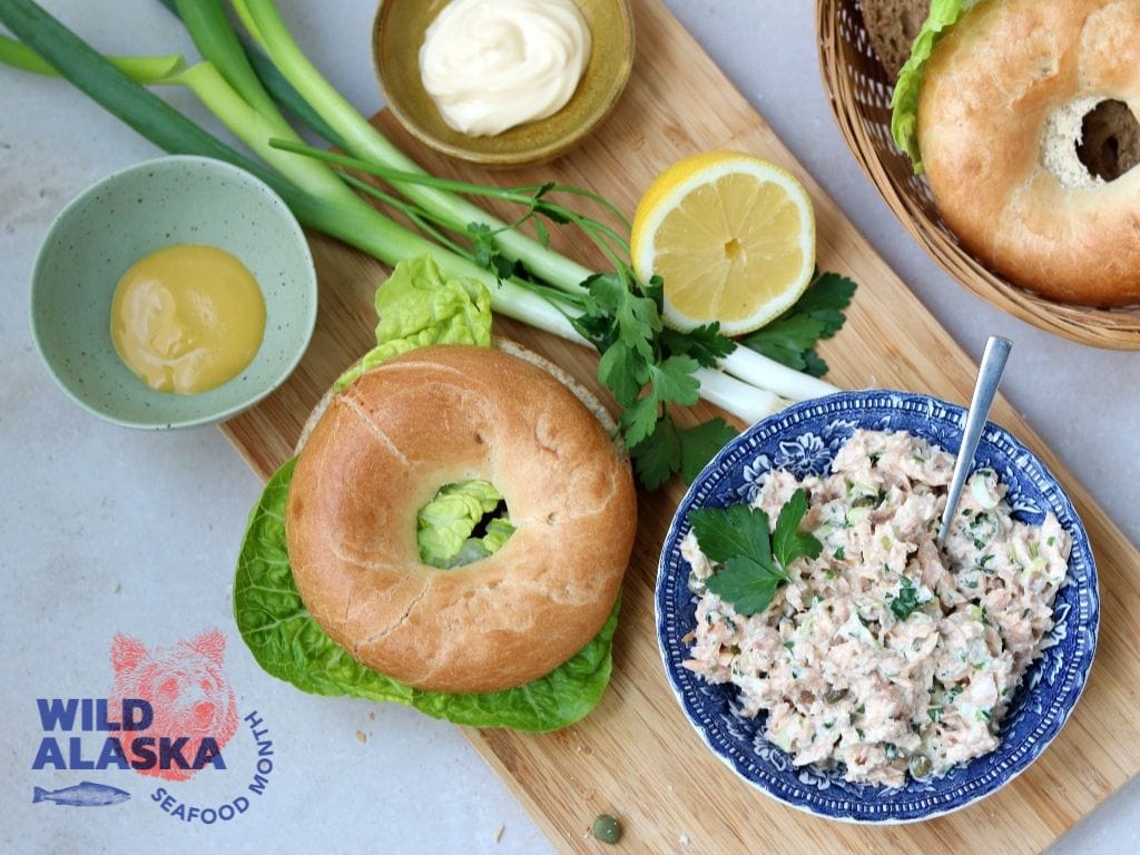 Zalmsalade met wilde zalm uit Alaska