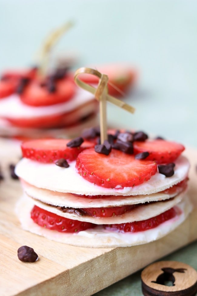 Wraptaart met aardbeien