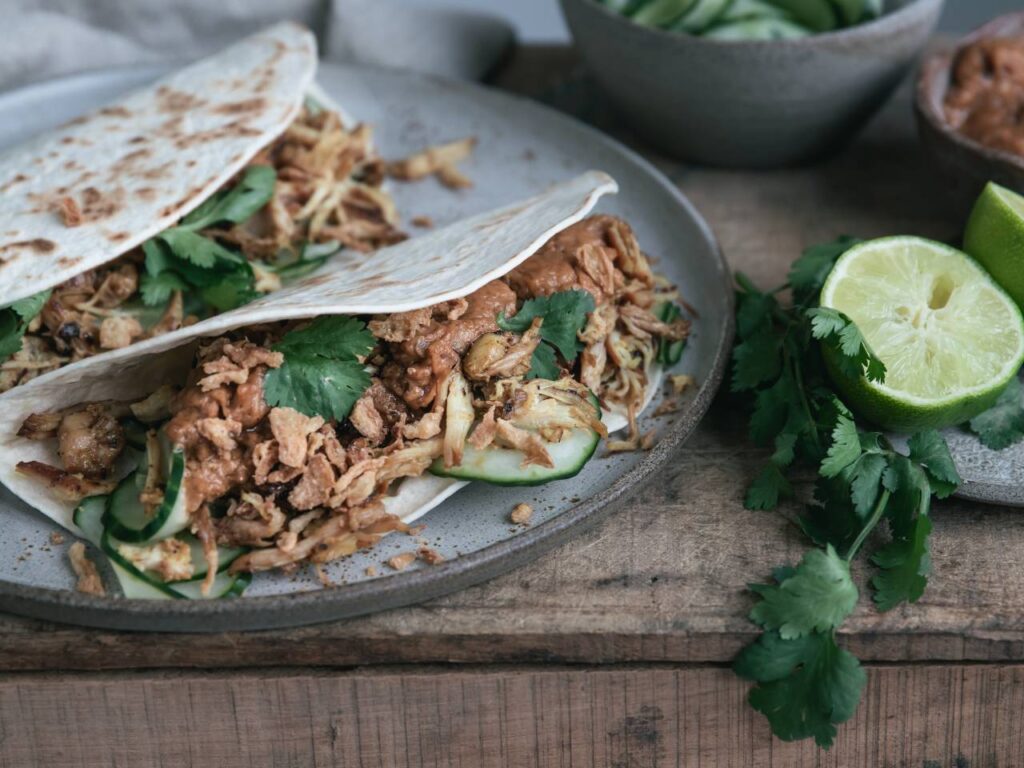 Recepten met wraps met pulled chicken kipsate