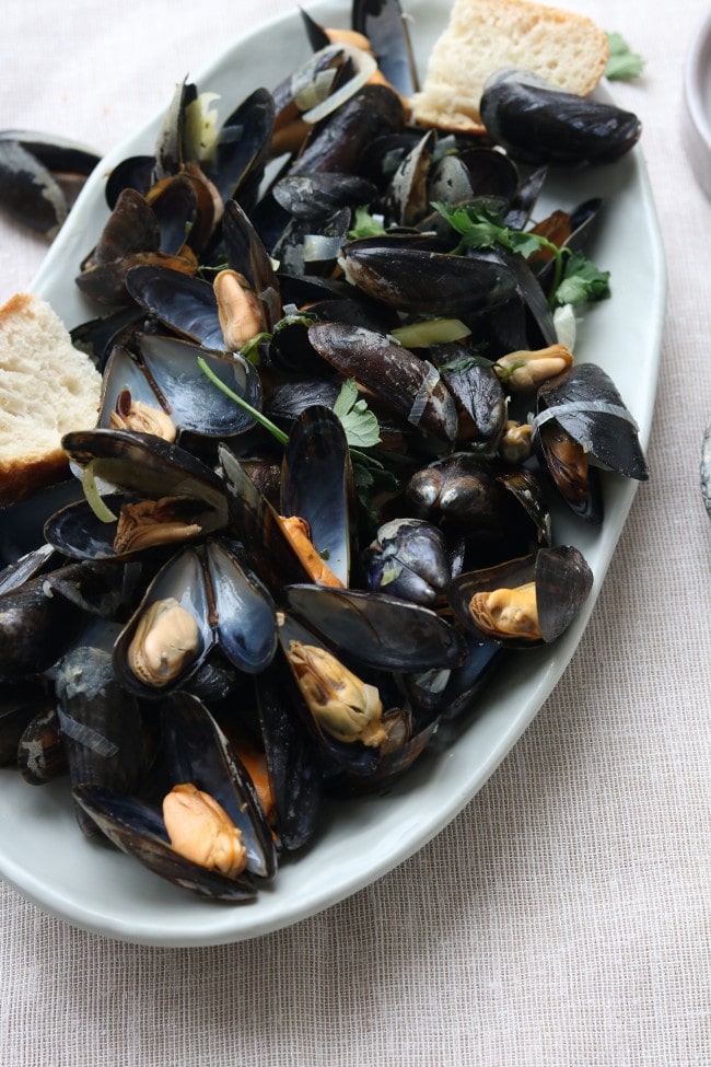 Mosselen koken in wijn