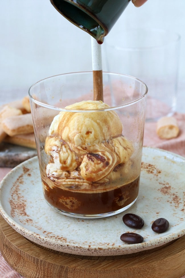 Tiramisu Affogato, makkelijk dessert vooraf voorbereiden