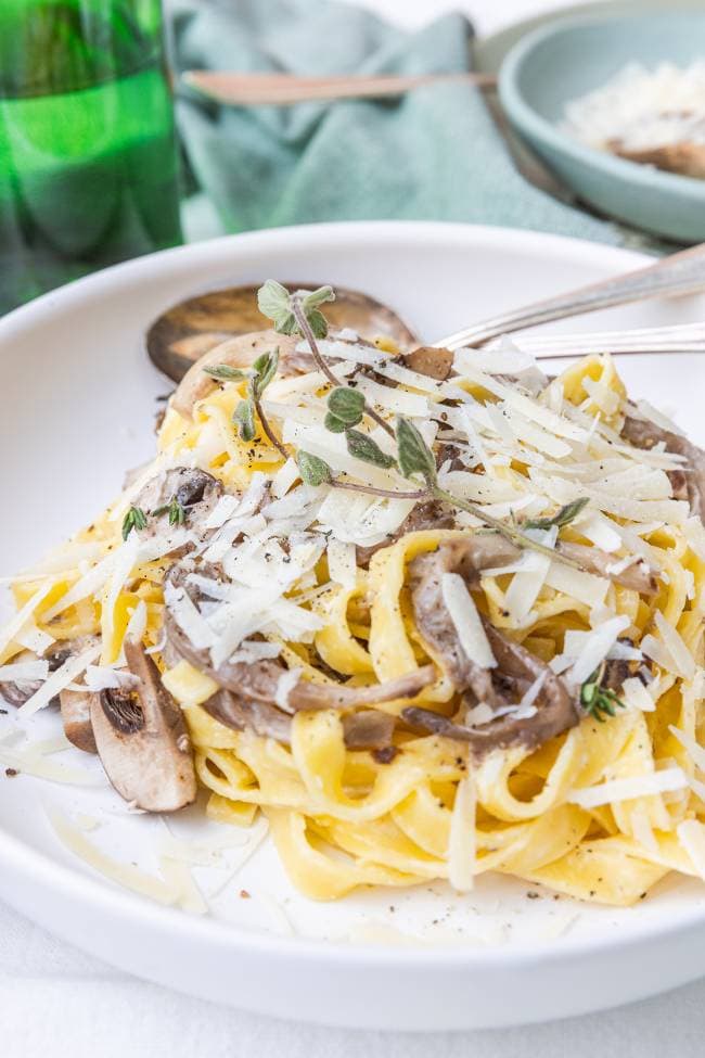 Pasta met romige champignonsaus