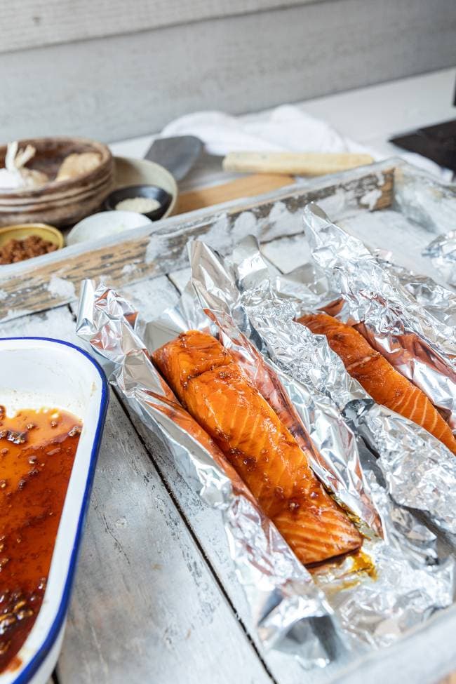 Zalm van de bbq