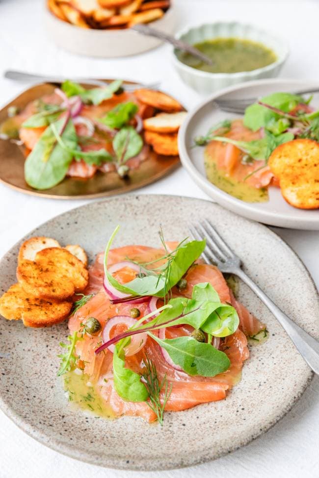 Zalm carpaccio recept