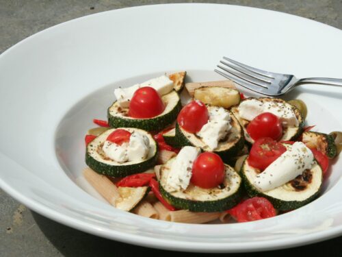 courgette geitenkaas salade