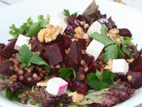Bieten linzen salade