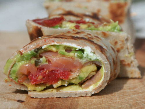 Boekweitwrap met zalm