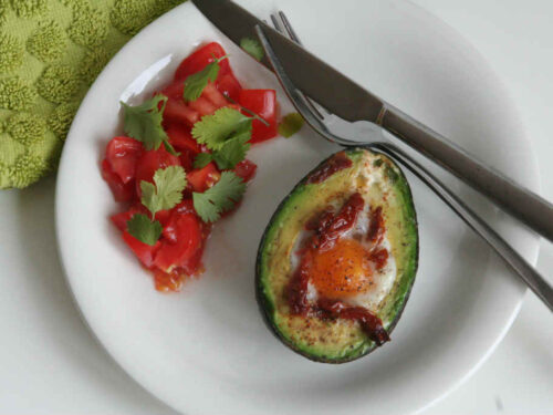Avocado met ei uit de oven