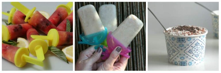 Waterijsjes van vers fruit