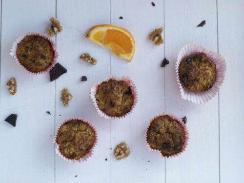 Gezonde havermoutmuffin met chocolade
