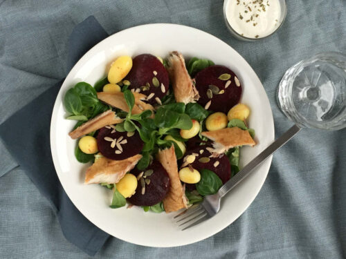 bietensalade met makreel