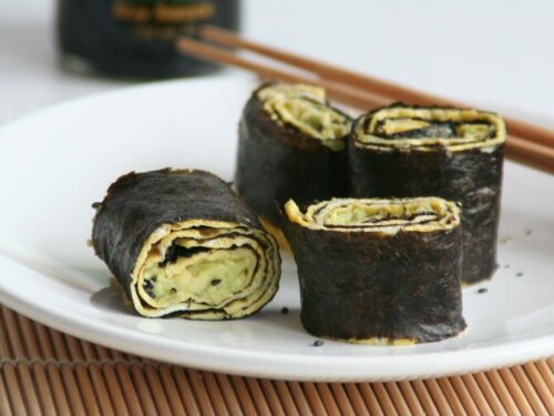omelet sushi wrap