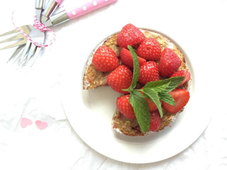 Ontbijttaart met aardbeien