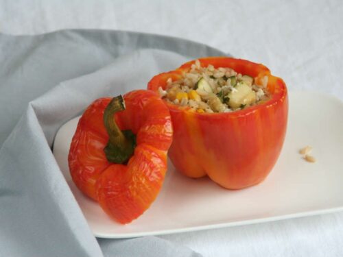 gevulde paprika met rijst