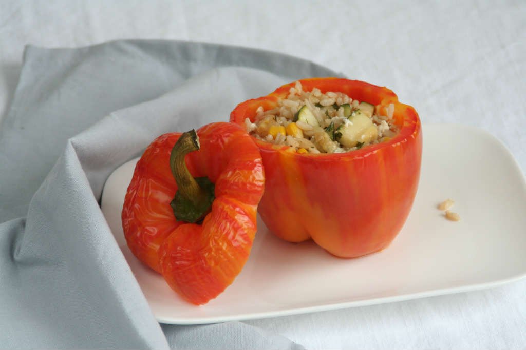 Gevulde paprika met rijst