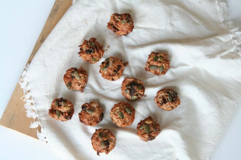 Mini noten banaan muffins