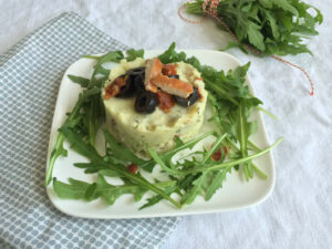 rucola stamppot met gerookte kip