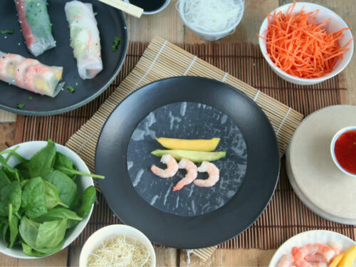 verse loempia springrolls met garnalen