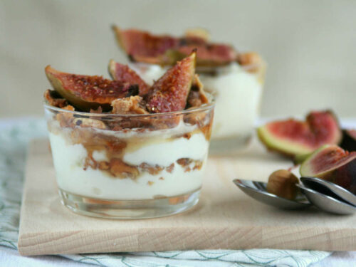 yoghurt met geroosterde vijgen