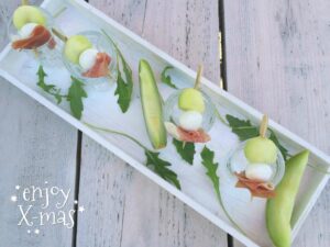 amuse rauwe ham met mozzarella