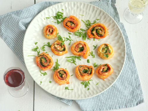 bladerdeeghapjes met chorizo