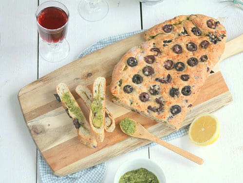 borrelbrood met pesto