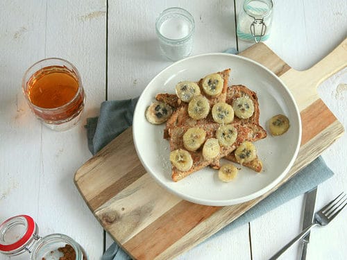 gezonde wentelteefjes met banaan