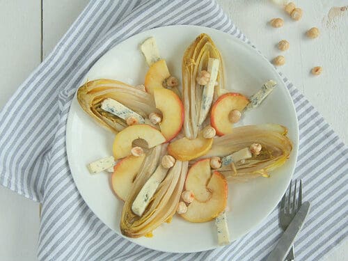salade met gekarameliseerde witlof