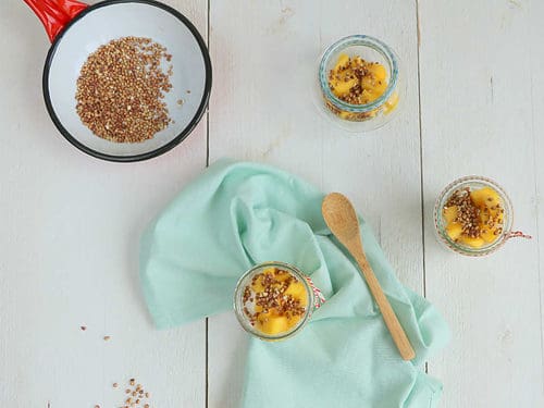 geroosterde boekweit met mango